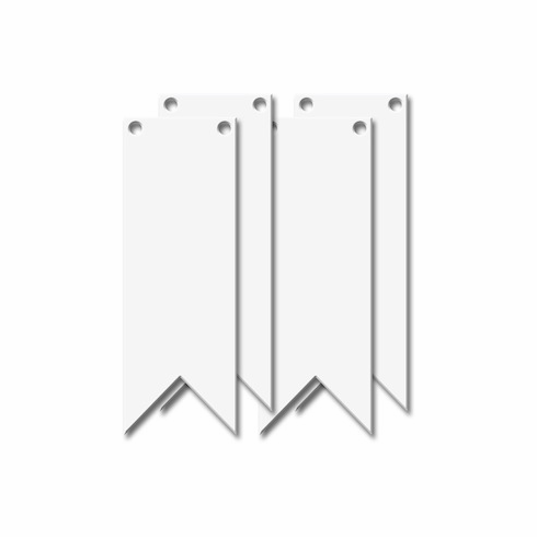 Jenni Bowlin: Chipboard  Flag Banner Large 6" (4/Pkg) (E*)
