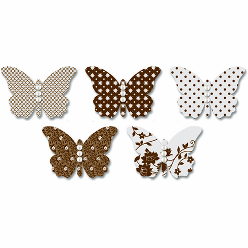 Jenni Bowlin: Embellished Butterflies - Vellum Brown (E*)
