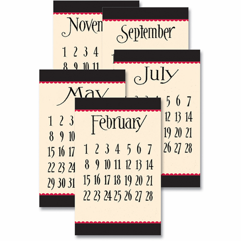 Jenni Bowlin: General Calendar Cards - Black/Red 12/Pkg (E*)