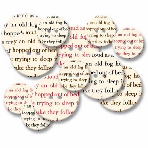 Jenni Bowlin Studio: Chipboard Buttons - Bookprint (E*)