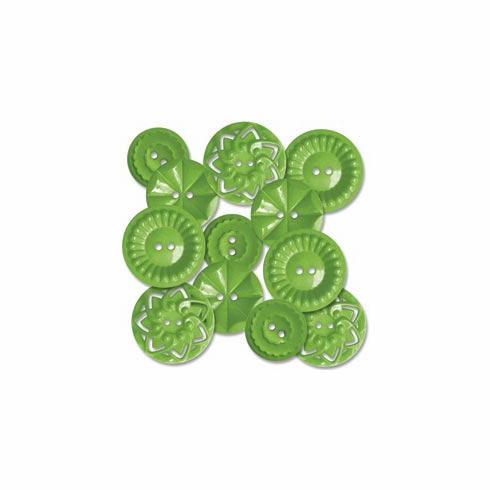  Jenni Bowlin: Vintage Sew-On Buttons - Green (E*)