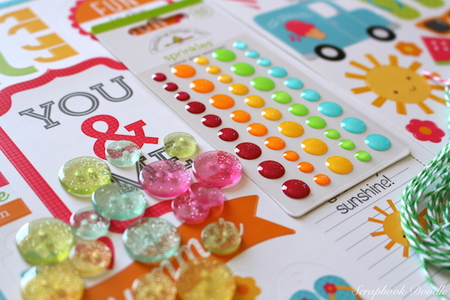 Glitter Buttons and Enamel Dots