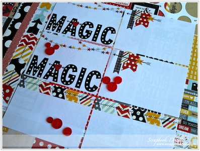 6 Pieces - 4�x6� Transparency Photo Overlays, Glitter Buttons