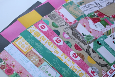 cardstock and patterned papers 12x12