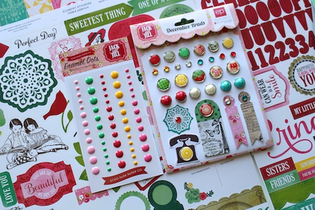 brads and enamel dots