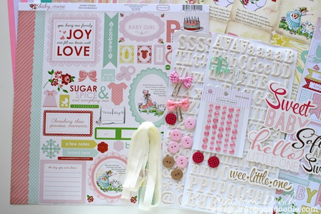 Cardstock Stickers, Buttons, Ribbons