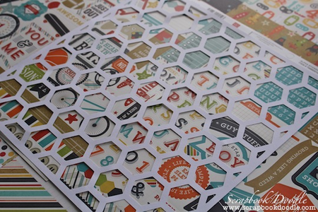 White Hexagons Die Cut Cardstock