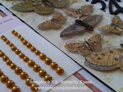 Pearls & 3-D Butterflies