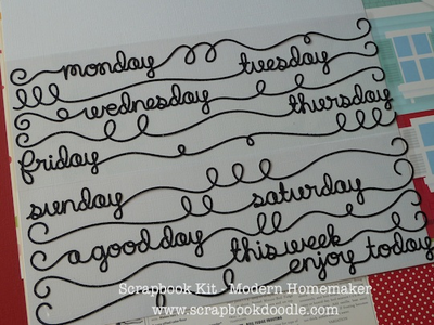 Scribbles Glitter Border (WeekDays)