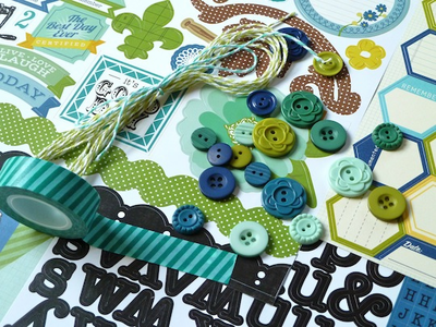 Trendy Tape, Buttons, Twine