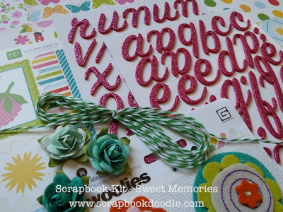 Twine, Flowers, Alpha Stickers