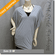 2 Piece Set Kimono Sleeve Tunic Gray + Halter Camisole Black