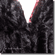 2 Way Faux Fur Shawl Black / Oriental Print