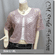 Applique Embroidery Mesh Shrug Bolero Top Pink