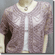 Applique Embroidery Mesh Shrug Bolero Top Pink
