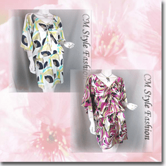 Artistic Prints Batwing Satin Tunic Series