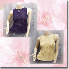 Beaded Crochet Knit Blouse Tank Top Series