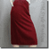 Beaded Floral Embroidery Pencil Flannel Skirt Burgundy