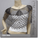 Beaded Party Wear Crochet Knit Net Poncho Wrap Cape Black