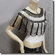 Beaded Party Wear Crochet Knit Net Poncho Wrap Cape Top Black