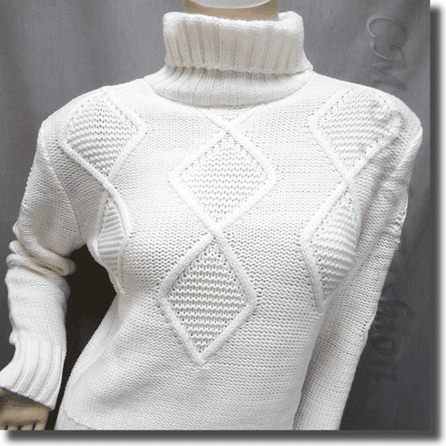 thumbnail image 2 of Mens Cable Turtleneck Sweater 2 of 11