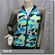 Camouflage Prints Net Sleeves Front Zip Jacket Blouse Top Multi Colors