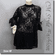 Chic Floral Lace Crochet See Through A Line Frock Tunic Top Black