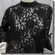 Chic Floral Lace Crochet See Through A Line Frock Tunic Top Black