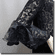 Chic Floral Lace Crochet See Through A Line Frock Tunic Top Black