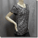 Chic Sequined Embroidery Fashion Blouse Top Black Silvery