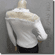 Chic Sexy Sheer Upper Lace Trim Blouse Top Off White