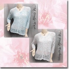 Crochet Eyelet Button Down Knit Cardigan Series