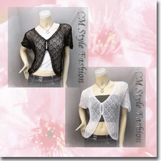 Crochet Eyelet Knit Bolero Topper Series