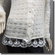 Crochet Eyelet Lace Trimmed Button Down Knit Cardigan Blouse Top Beige