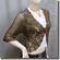 Crochet Eyelet Scallop Bolero Cardi Top Brown