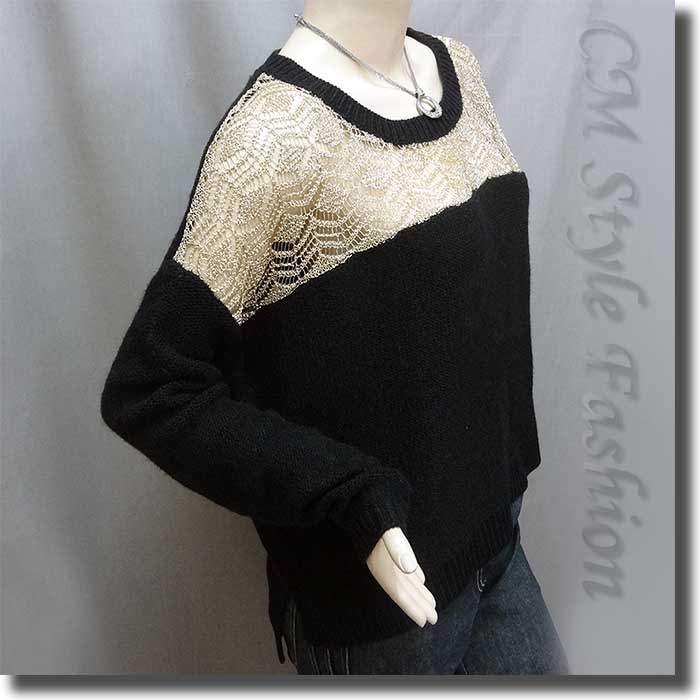 EYELET DETAILED SWEATER TOP WITH DRAWSTRINGS