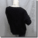 Crochet Knit Eyelet Drop Shoulder Sweater Top Golden Black