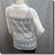 Crochet Lace Kaftan Shirt Layering Tunic Top Off White