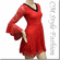 Deep V Neckline Sexy Lace Lady Tunic Top Red
