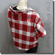 Dual Layered Asymmetric Plaids Checks Tartan Sweater Top Red White
