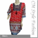 Ethnic Embroidery Floral Kaftan Tunic Dress Top Red