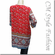 Ethnic Embroidery Floral Kaftan Tunic Dress Top Red