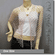 Exotic Crochet Net Triangular Shawl Wrap Shawl Scarf Pink w Silvery Beads 
