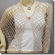 Exotic Crochet Net Triangular Shawl Wrap Shawl Scarf Pink w Silvery Beads 