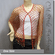 Exotic Crochet Net Triangular Shawl Wrap Shawl Scarf Red w Golden Beads