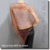 Exotic Crochet Net Triangular Shawl Wrap Shawl Scarf Red w Golden Beads