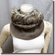 Faux Fur Knitted Neck Warmer Wrap Snood Brown