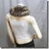 Faux Fur Knitted Neck Warmer Wrap Snood Brown