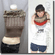 Faux Fur Knitted Neck Warmer Wrap Snood Brown