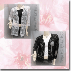 Floral Embroidered Lace Mesh Cardigan Bolero Series